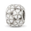 Sterling Silver Reflections White Enamel Floral Bead