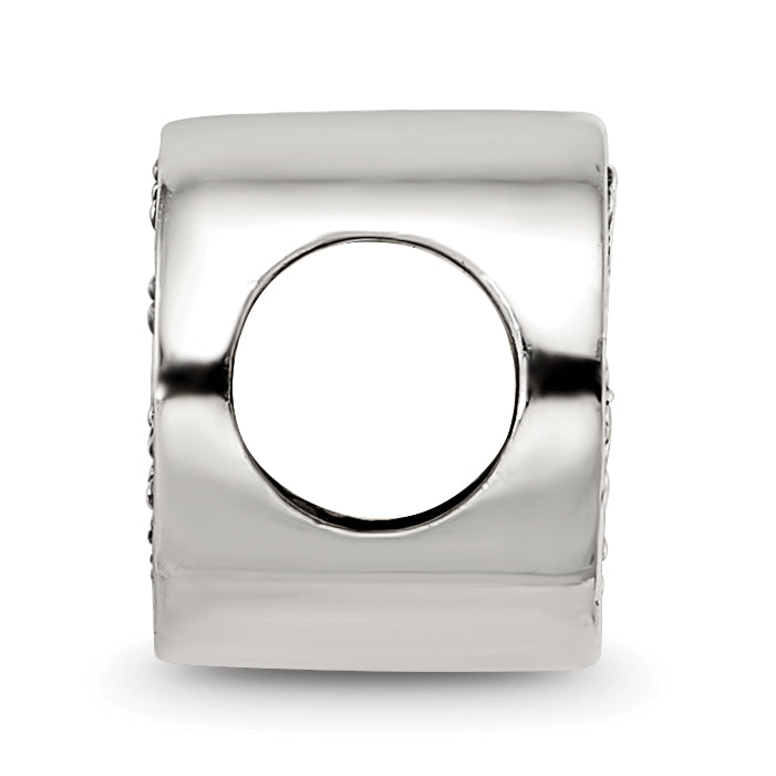 Sterling Silver Reflections Antiqued CZ Om Symbol Bead Secondary image