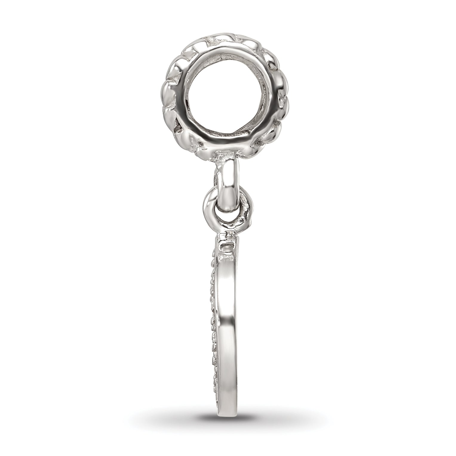 Sterling Silver Reflections CZ Om Symbol Dangle Bead Secondary image