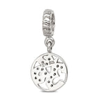 Sterling Silver Reflections CZ Om Symbol Dangle Bead