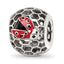 Sterling Silver Reflections Rhodium-plated Enamel Lady Bug Bead