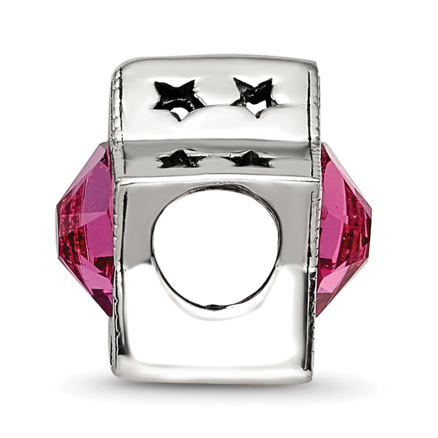 Sterling Silver Reflections Preciosa Crystal Oct. Birthstone Star Bead Secondary image