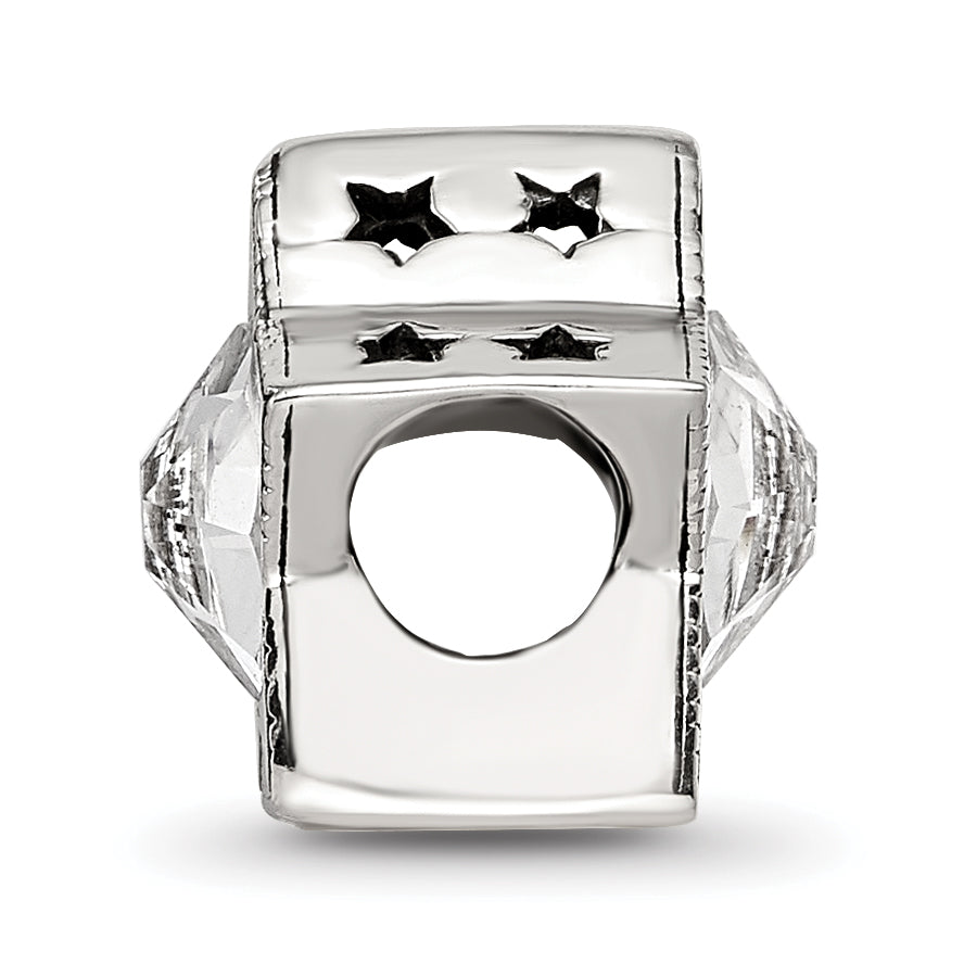 Sterling Silver Reflections Preciosa Crystal April Birthstone Star Bead Secondary image
