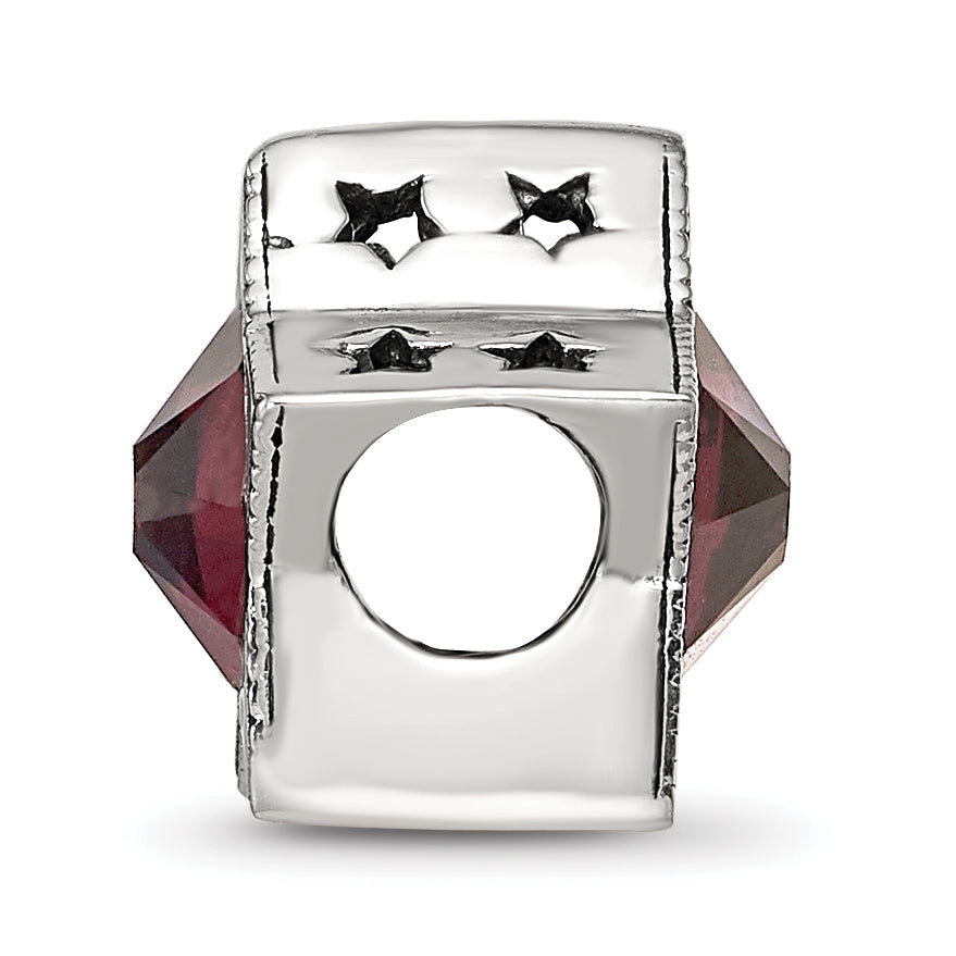 Sterling Silver Reflections Preciosa Crystal June Birthstone Star Bead Secondary image