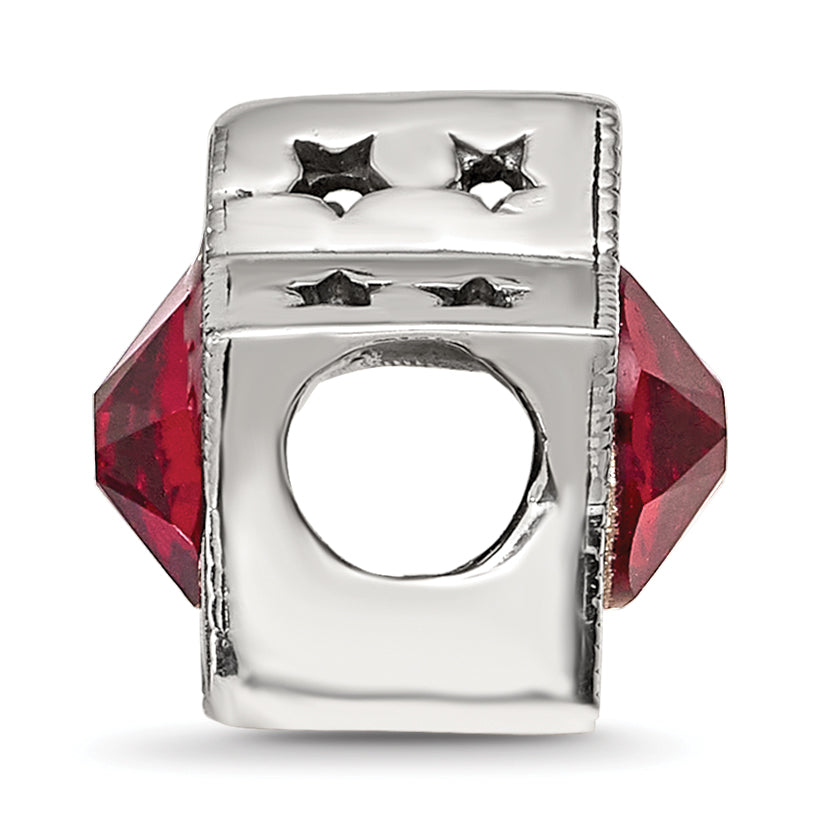 Sterling Silver Reflections Preciosa Crystal Jan. Birthstone Star Bead Secondary image