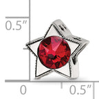 Sterling Silver Reflections Preciosa Crystal Jan. Birthstone Star Bead