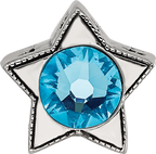 Sterling Silver Reflections Preciosa Crystal March Birthstone Star Bead