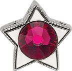 Sterling Silver Reflections Preciosa Crystal July Birthstone Star Bead