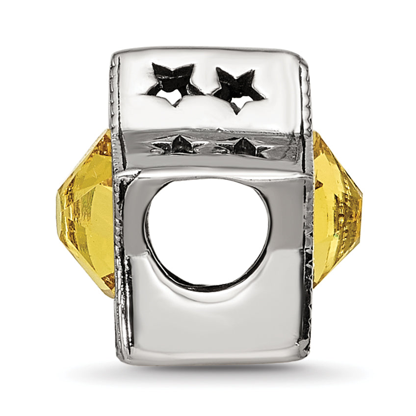 Sterling Silver Reflections Preciosa Crystal November Birthstone Star Bead Secondary image