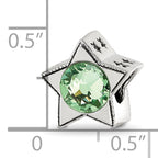 Sterling Silver Reflections Preciosa Crystal August Birthstone Star Bead