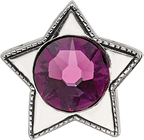 Sterling Silver Reflections Preciosa Crystal Febuary Birthstone Star Bead