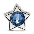 Sterling Silver Reflections Preciosa Crystal December Birthstone Star Bead