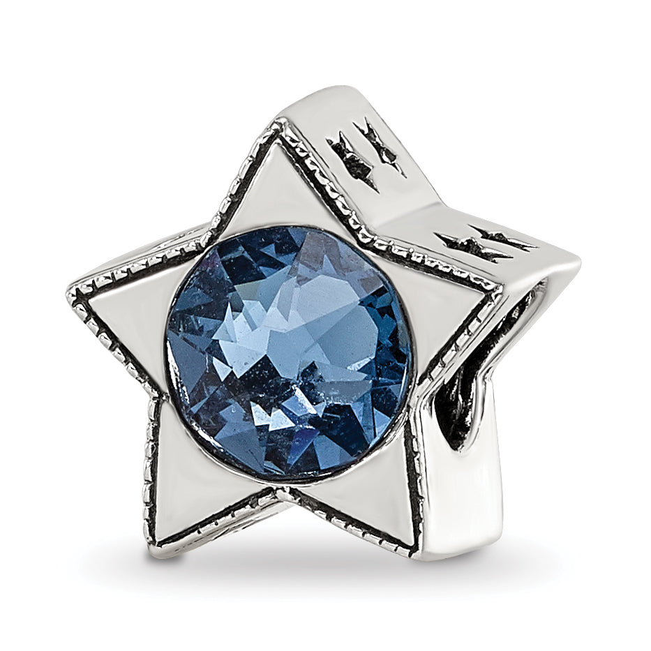 Sterling Silver Reflections Preciosa Crystal December Birthstone Star Bead Main image