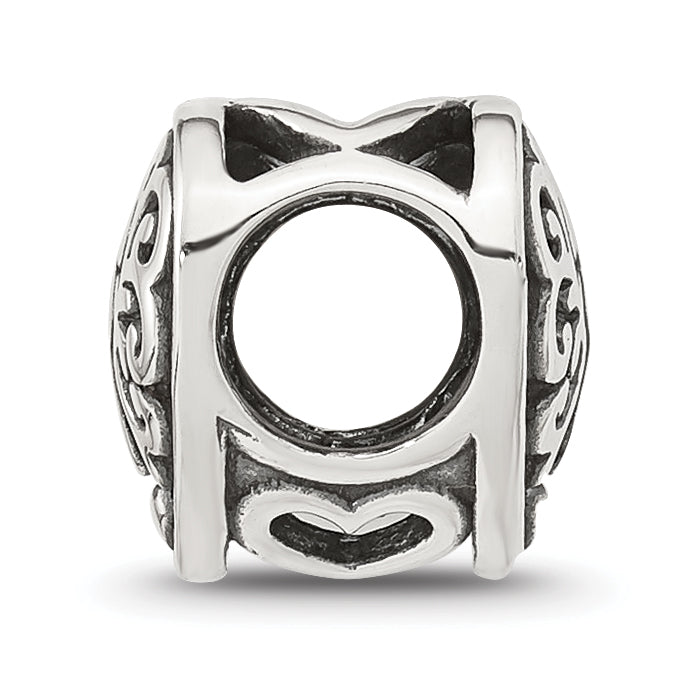 Sterling Silver Reflections Polished Heart Lock Bead Secondary image