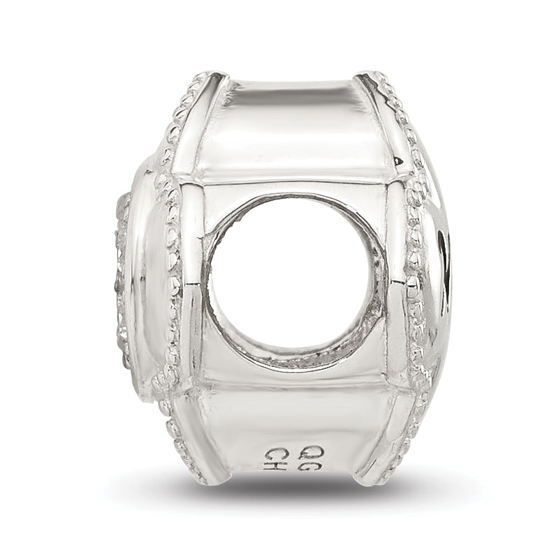 Sterling Silver Reflections Polished CZ Floral Nana Bead Secondary image