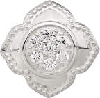 Sterling Silver Reflections Polished CZ Floral Nana Bead