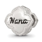 Sterling Silver Reflections Polished CZ Floral Nana Bead