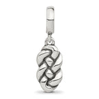Sterling Silver Reflections Polished Braided Knot Family Dangle Bead