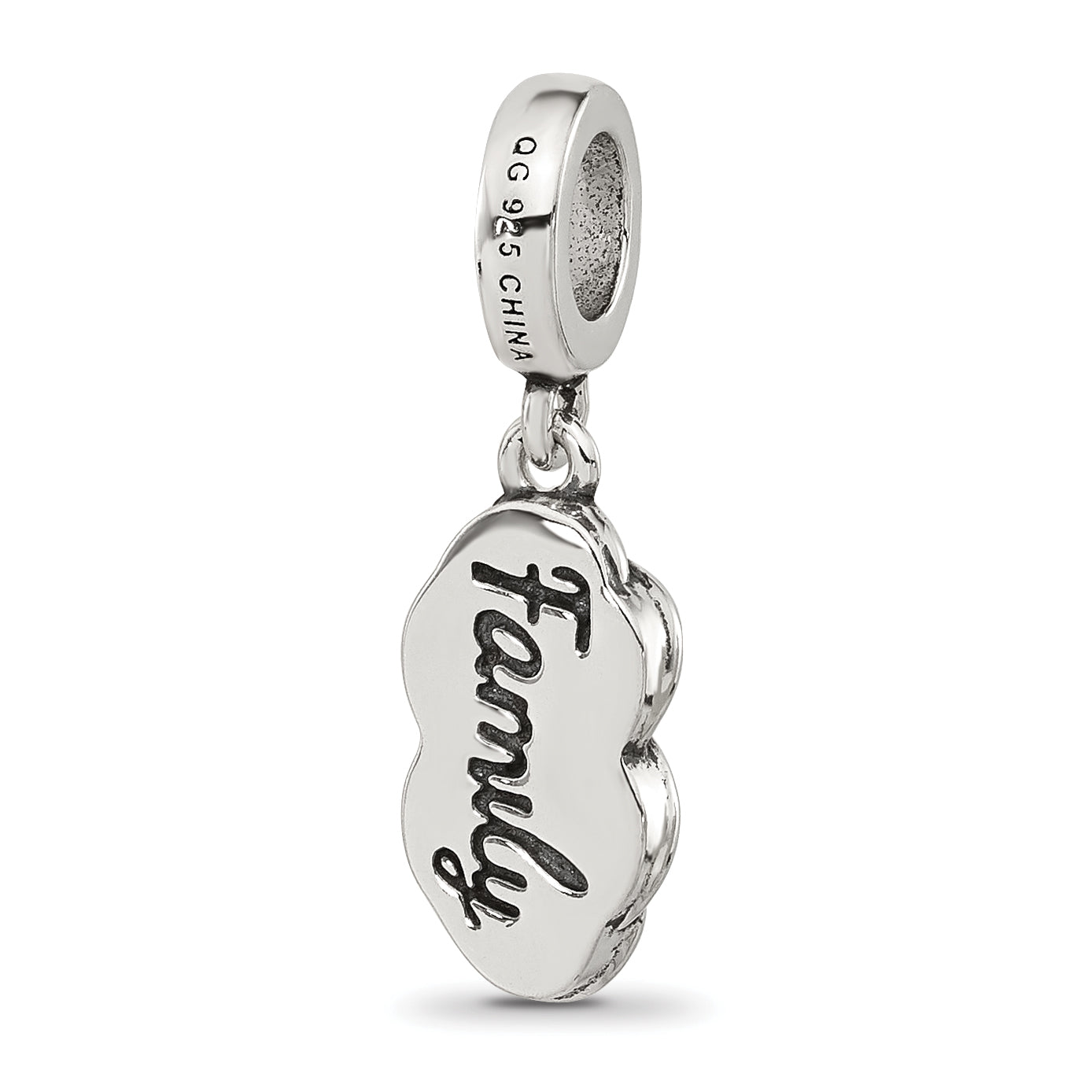 Sterling Silver Reflections Polished Braided Knot Family Dangle Bead