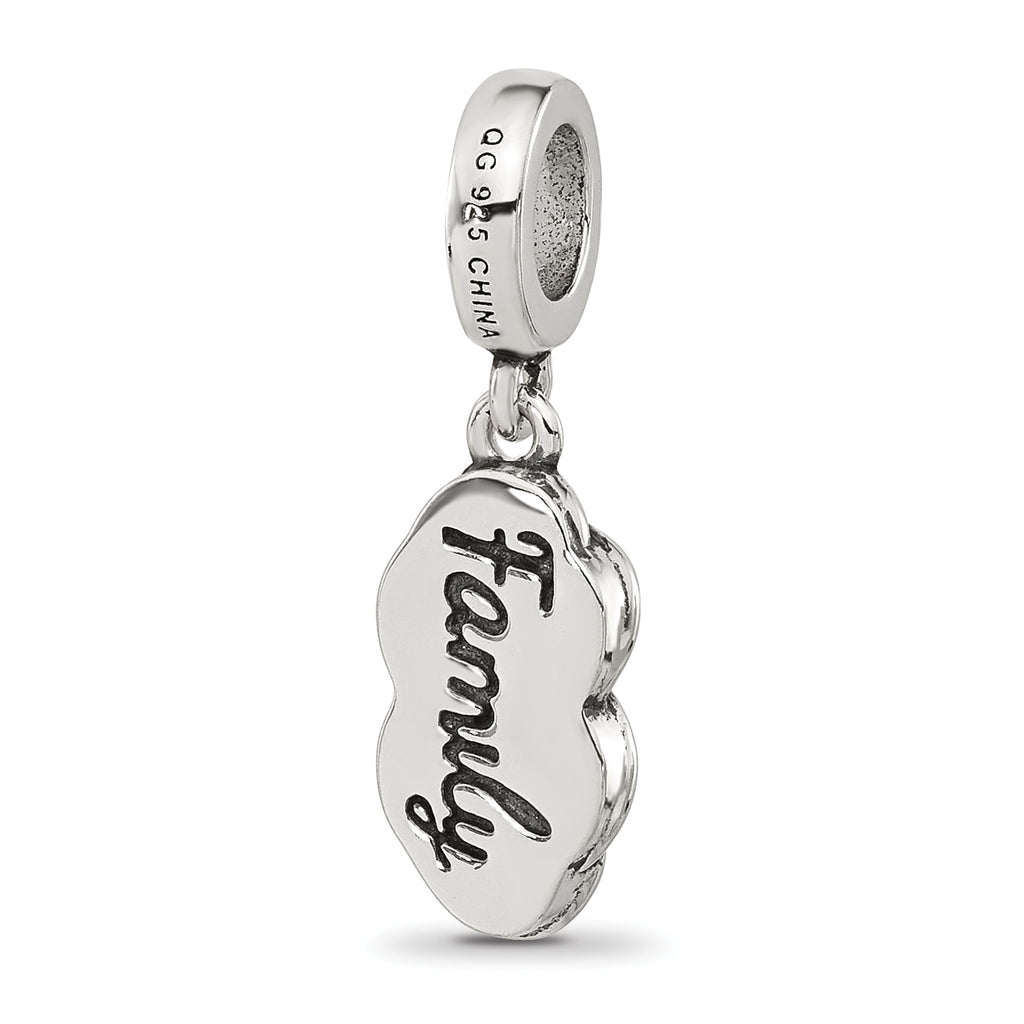 Sterling Silver Reflections Polished Braided Knot Family Dangle Bead