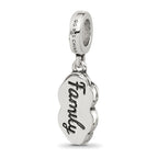 Sterling Silver Reflections Polished Braided Knot Family Dangle Bead