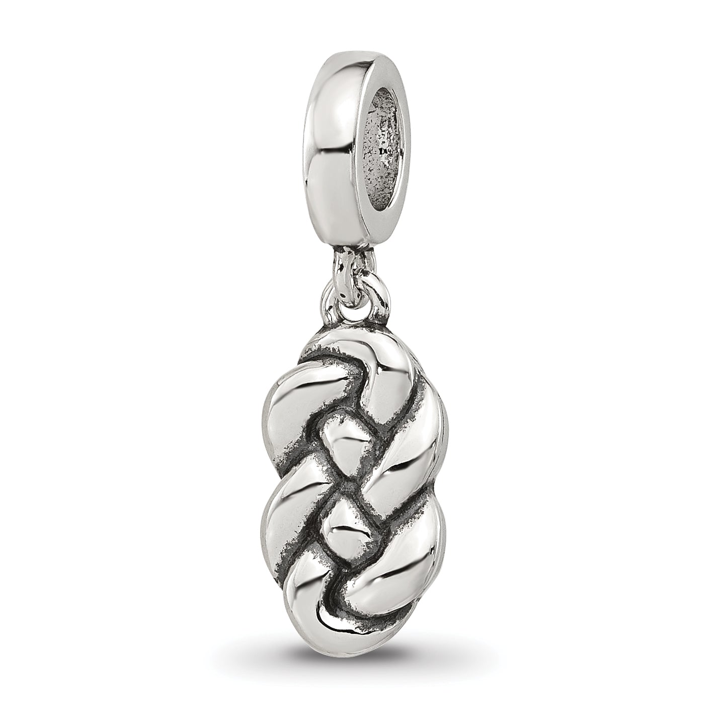 Sterling Silver Reflections Polished Braided Knot Family Dangle Bead Main image