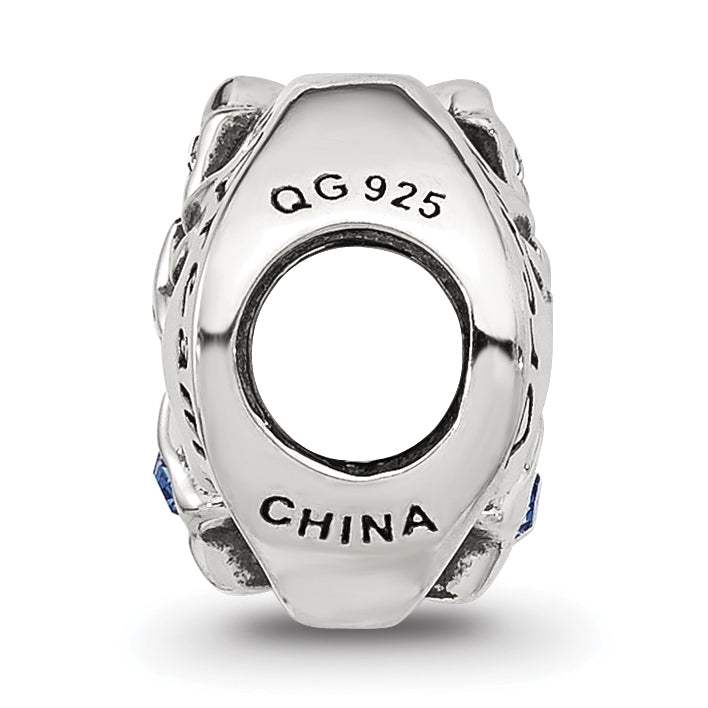 Sterling Silver Reflections Blue CZ Dream Man In Moon Bead Secondary image