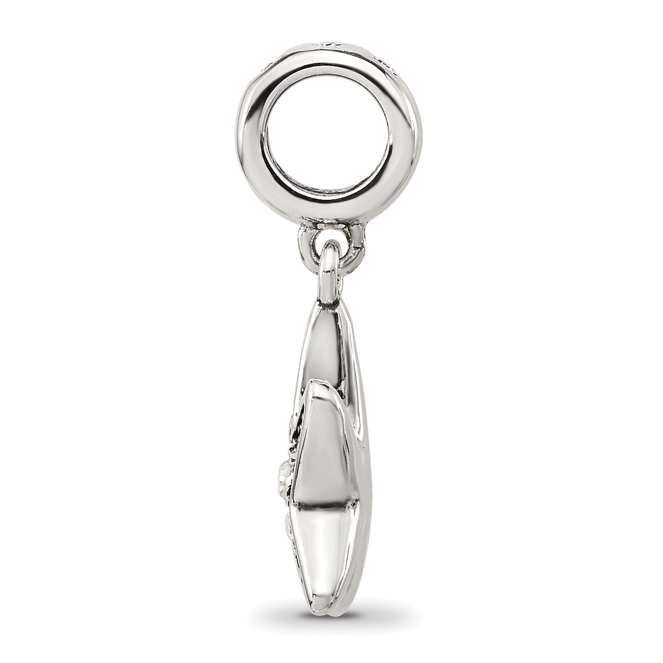 Sterling Silver Reflections Clear CZ Starfish Dangle Bead Secondary image