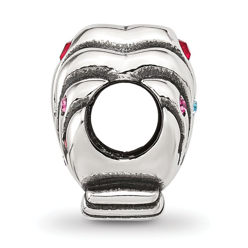 Sterling Silver Reflections Multi-color CZ Shell Bead Secondary image