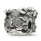 Sterling Silver Reflections Antiqued Chinese Dragon Hinged Bead