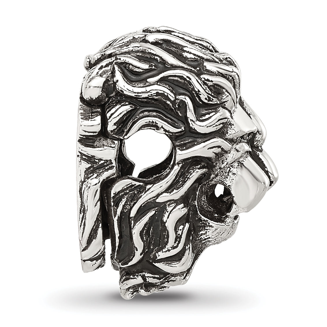 Sterling Silver Reflections Antiqued Lion Hinged Bead Secondary image