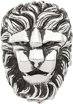 Sterling Silver Reflections Antiqued Lion Hinged Bead