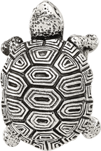 Sterling Silver Reflections Antiqued Tortoise Hinged Bead