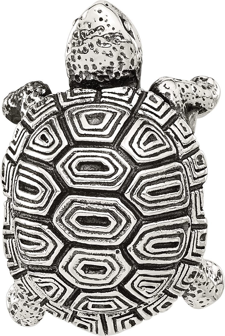 Reflection Beads Sterling Silver Antiqued Tortoise Hinged Bead - Sophia Jewelers