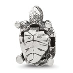 Sterling Silver Reflections Antiqued Tortoise Hinged Bead