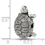 Sterling Silver Reflections Antiqued Tortoise Hinged Bead