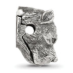 Sterling Silver Reflections Antiqued Pitbull Hinged Bead