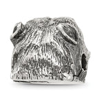 Sterling Silver Reflections Antiqued Pitbull Hinged Bead