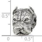 Sterling Silver Reflections Antiqued Pitbull Hinged Bead