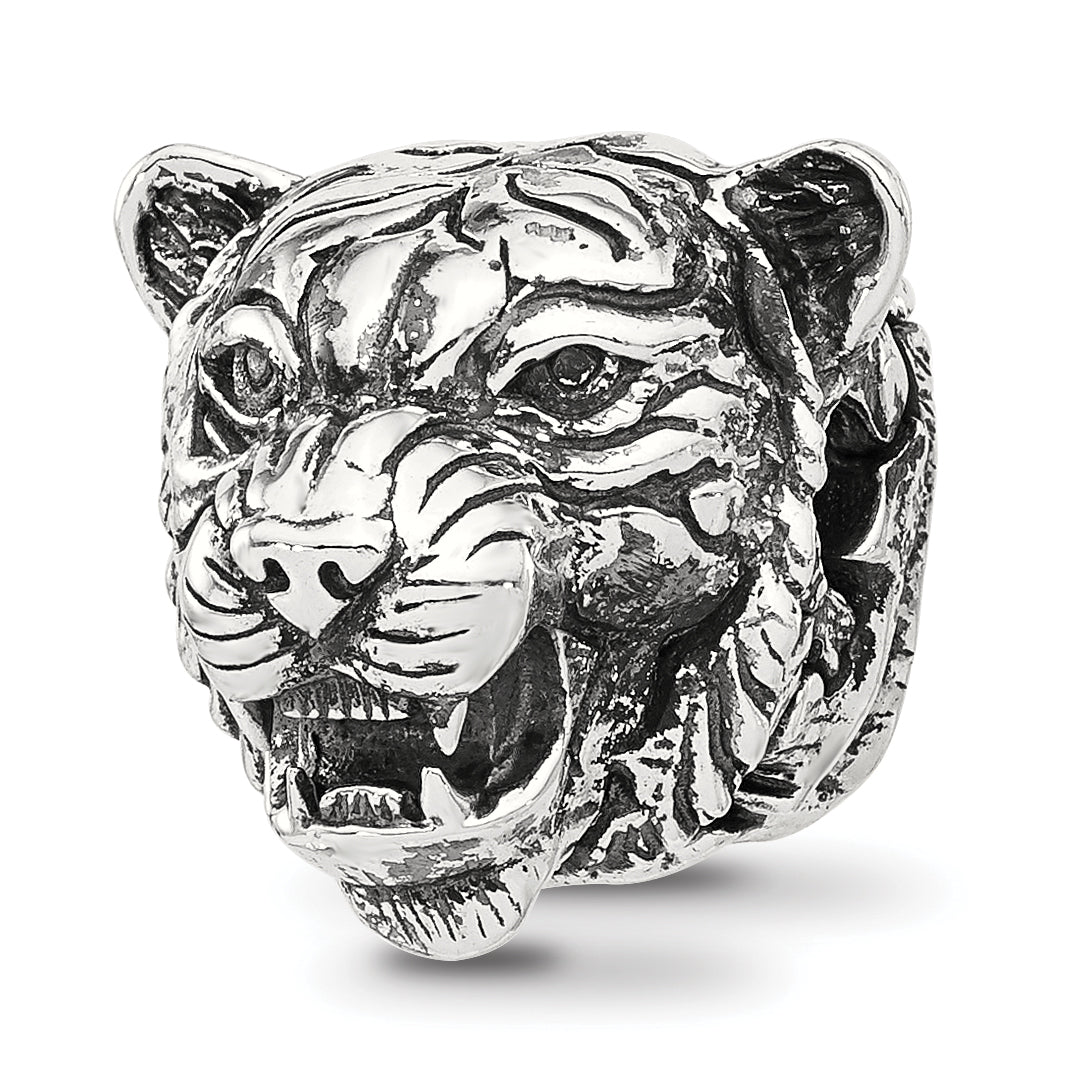 Sterling Silver Reflections Antiqued Tiger Hinged Bead Main image