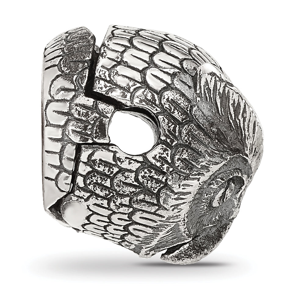 Sterling Silver Reflections Antiqued Owl Hinged Bead Secondary image