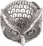 Sterling Silver Reflections Antiqued Owl Hinged Bead