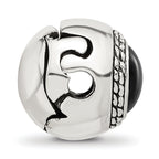 Sterling Silver Reflections Black Onyx Lucky Stone Hinged Bead