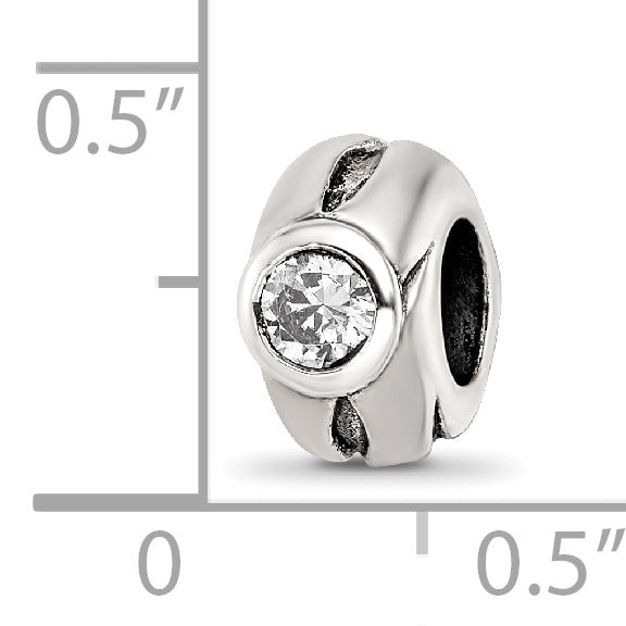 Sterling Silver Reflections CZ Bead