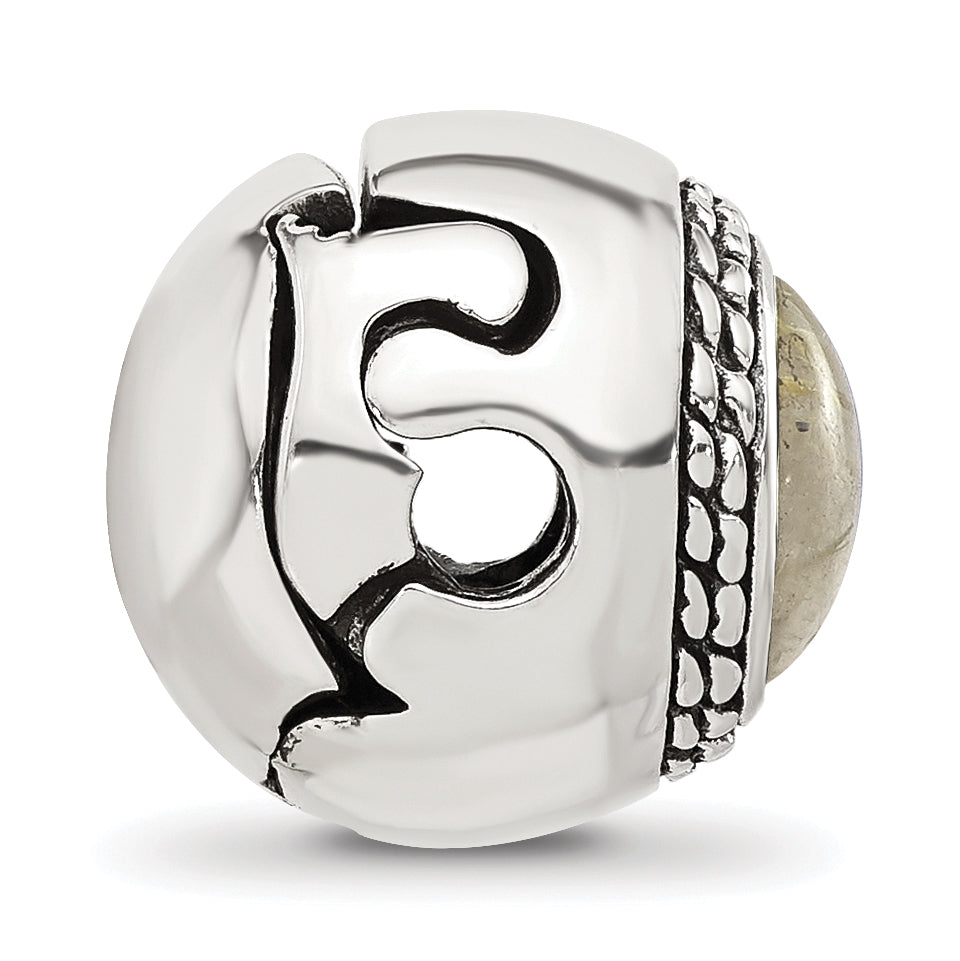 Sterling Silver Reflections Carnelian Stone Hinged Bead Secondary image