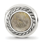 Sterling Silver Reflections Carnelian Stone Hinged Bead