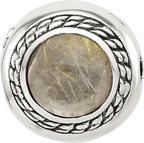 Sterling Silver Reflections Carnelian Stone Hinged Bead