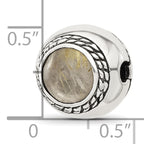 Sterling Silver Reflections Carnelian Stone Hinged Bead