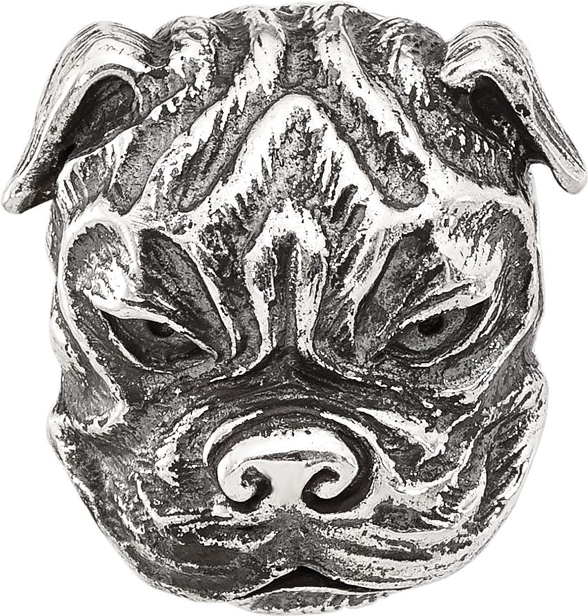 Reflection Beads Sterling Silver Antiqued Bulldog Hinged Bead - Sophia Jewelers