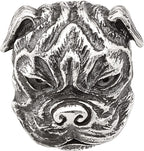 Reflection Beads Sterling Silver Antiqued Bulldog Hinged Bead - Sophia Jewelers